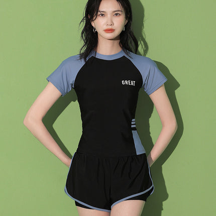 [Hot-Selling Item] Women's Swimsuit Split Large Size Fat mm Conservative Student High-End Hot Spring Boxer Swimsuit