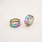 10# stainless steel ring band, 18# inner diameter 18mm, outer diameter 20mm, assorted colors, 1 piece/pack