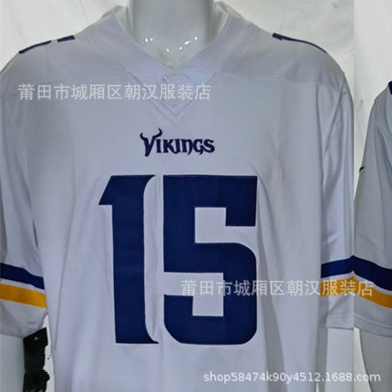 Foreign trade wholesale ball Vikings football jersey 19# Thielen 33# COOK 18 Jefferson