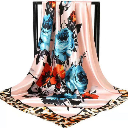 Special selling large square scarf abroad gifts spring and autumn silk scarf shawl large square 90*90cm simulation silk scarf