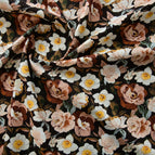 Cloth width 1.6m x 1.0m price / Deep coffee flowers and shadows