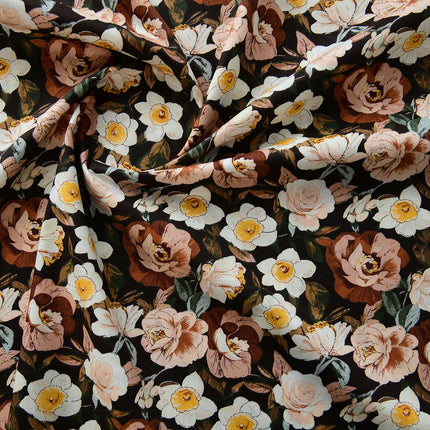 40-Count Pure Cotton Fabric Twill Handmade DIY Bed Bed Sheetss and Quilt Covers Kidsren's Clothing Pure Cotton Fabric Cotton Broken Flower Shadow Stacked
