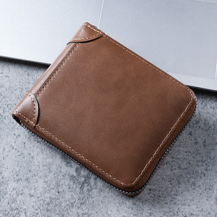 Factory wholesale men's driver's license card set European and American fashion cross-border multi-functional zipper coin purse multi-card card bag