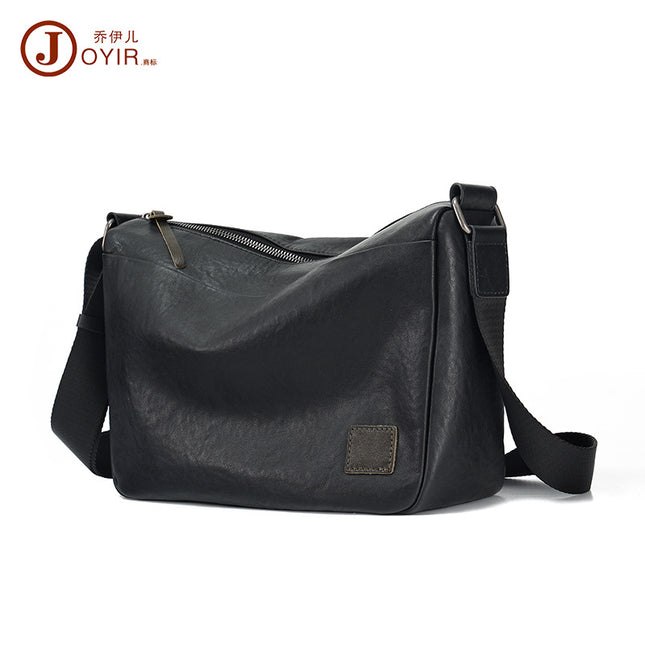 Cross-Border First-Layer Cowhide Trendy Brand Men's Bag Vegetable Tanned Leather Casual Shoulder Bag Commuter Men's Bag High-End Crossbody Bag