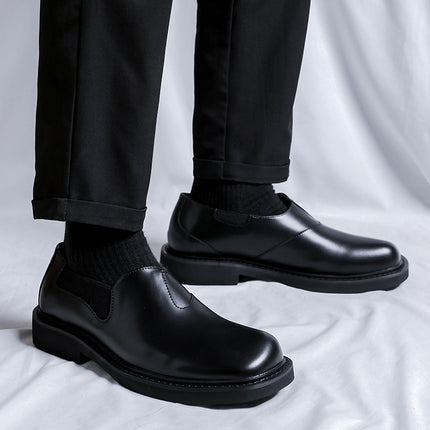 Summer Men's Leather Shoes, One-Legged Commuting to Work and Driving, Breathable Business Formal Wear, Non-Slip, Deodorant and Waterproof Chef Leather Shoes