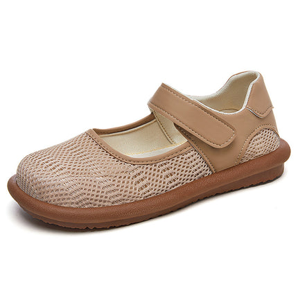 Women's Shoes, Breathable Shoes for Middle-Aged and Elderly Mothers, Single Shoes, Old Beijing Style Comfortable Grandma Shoes, Casual Soft-Soled Women's Cloth Shoes