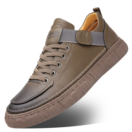 Factory direct 2023 men's casual versatile board shoes British style trend soft bottom soft surface retro fashion shoes men's shoes