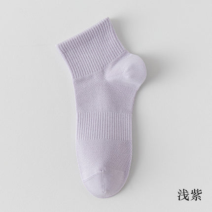 Spring and summer Women's Mid-tube mesh cotton socks antibacterial deodorant breathable waist socks summer thin sports boneless socks