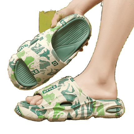 Coconut Slippers for Men's Summer Outer Wear for Teenagers, Thick-Soled Casual Sports Seaside Beach Sandals