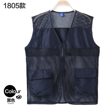 Summer Breathable Tooling Vest Volunteers Vest Custom logo Activity Public Welfare Party Member Work Clothes Printing