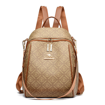 Backpack Women's 2024 New Arrival Letter Printed Korean-Style Light Fashionable All-Match Large Capacity Casual Women's Bag Student Bag