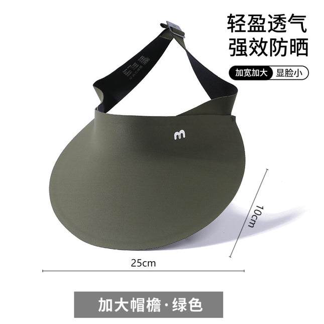 Big-brimmed Hat Empty-top Women's Sunscreen Hat Summer Face-shading Unmarked Sun Hat UV-proof Hat Outdoor Cycling