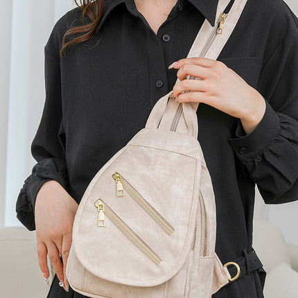 Women's Backpack PU Soft Leather Multi-purpose Backpack Crossbody Bag Large Capacity Shoulder Bag Daily Travel Backpack