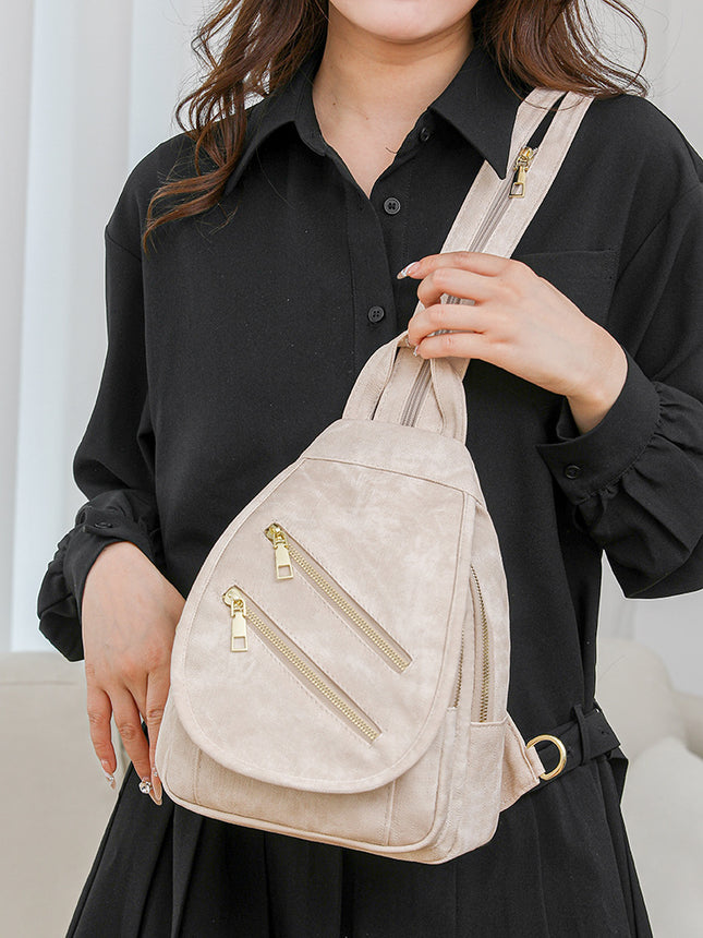 Women's Backpack PU Soft Leather Multi-purpose Backpack Crossbody Bag Large Capacity Shoulder Bag Daily Travel Backpack