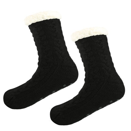 Cross-border European and American Warm Socks Autumn and Winter Thickened fleece-lined Sleep Socks Dispensing Non-slip Socks Carpet Floor Socks