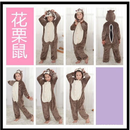 Mixed batch autumn and winter flannel cartoon one-piece pajamas home performance clothes toilet version adult home clothes pajamas