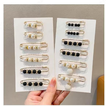 Imitation Pearl Pin suit Pants Waist Tight Artifact Pin Fixed Clothes Waist Change Small Artifact Anti-running Light Accessories