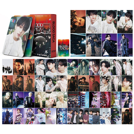 Korean Star 55 Boxed Small Cards Stray (g) I-Dle Ive Ateez Collection Lomo Cards Cross-Border