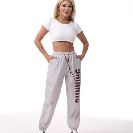 Summer Sports Pants for Women, Loose-Fitting, Breathable, High-Elastic Training Fitness Outdoor Nine-Point Pants, Sports Casual Pants