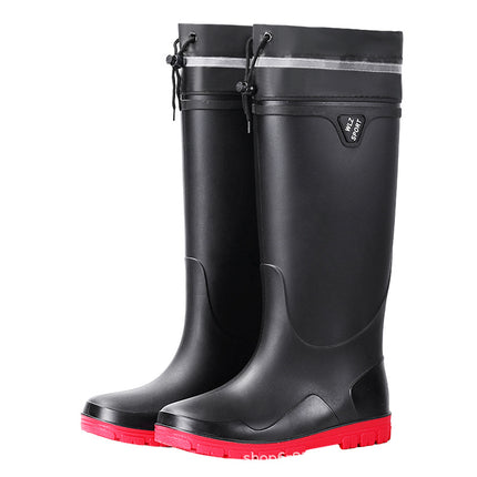 Cross-border Rain Boots Korean Fashionable All-match Men's Rain Boots Waterproof Non-slip Fishing Car Washing Work Rubber Shoes