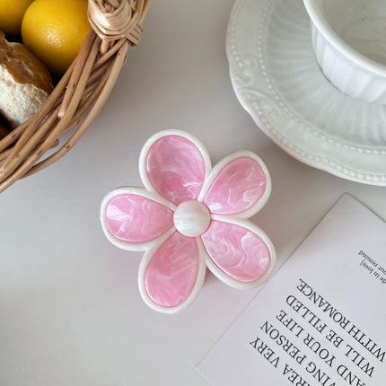 Spring and Summer Cream Flower Clip for Women 2025 New High Ponytail Hair Clip for the Back of the Head High-End Korean Shark Clip