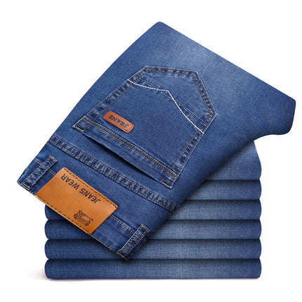 Summer Thin Jeans Men's Loose Straight Middle-aged Spring Middle-aged Men's Clothing Dad's Clothing Men's Casual Pants