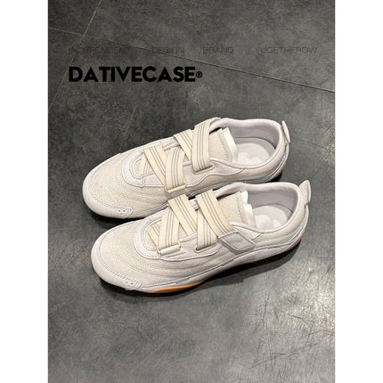 Trendy~2026 New French Retro Style Velcro Ballet Trainers for Women, Versatile Casual Sneakers