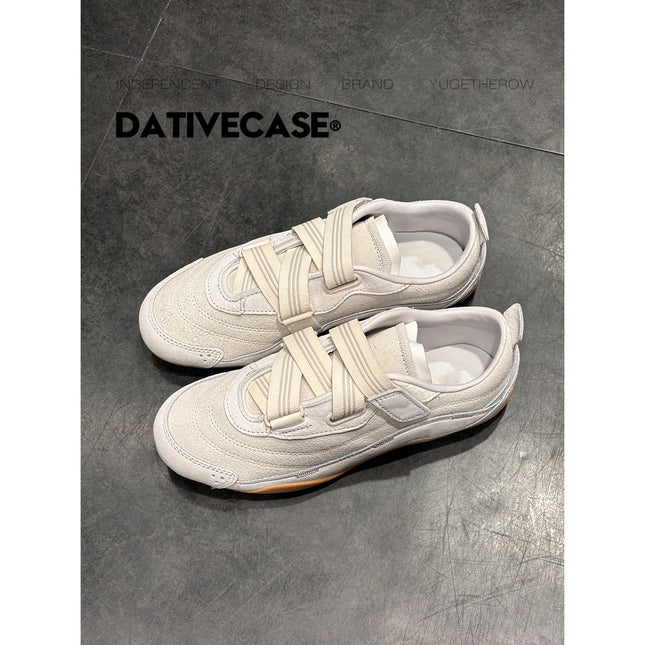 Trendy~2026 New French Retro Style Velcro Ballet Trainers for Women, Versatile Casual Sneakers