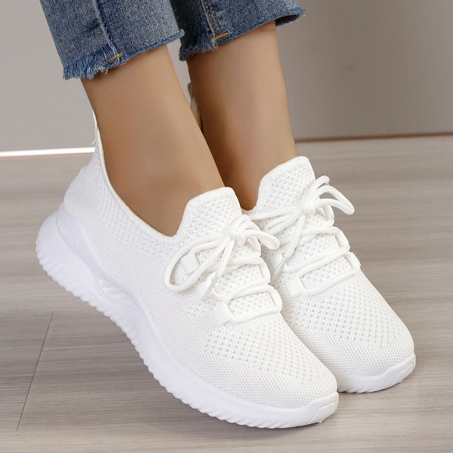 White Sneakers for Women 2025 Spring and Summer New Style Casual Versatile Mesh Hollow Breathable Sports Shoes That Don'T Tire Your Feet Running Shoes