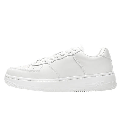 Af1 Classic Air Force First-Layer Cowhide Breathable Versatile White Shoes Casual Shoes Sneakers