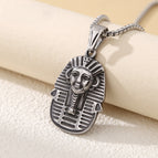 2 retro color pendants + 3mm*55cm pearl chain / Stainless steel s.steel