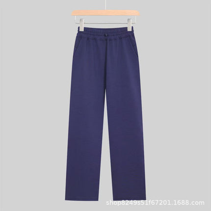 Lulu Women's Straight Air Pants Softstreme Wide-Leg Slimming Look Modal Casual Loose High-Waist Casual Versatile