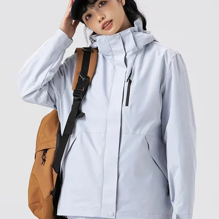 Autumn and Winter Removable Liner Down Couple Jacket Men's and Women's Two-in-One Outdoor Rustic Jacket Waterproof Windproof Jacket