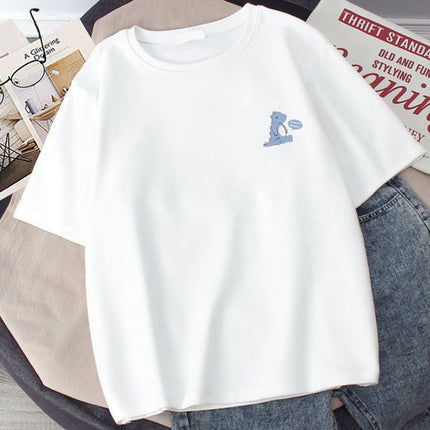 Short-Sleeve T-Shirt for Men 2024 Summer Five-Quarter Sleeve T-Shirt Couple Versatile Hong Kong Style Plus-Size Half-Sleeve Men's Casual Versatile T-Shirt