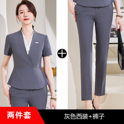 Formal wear women's business wear suit suit skirt business reception sales department work clothes Hotel hotel front desk work clothes