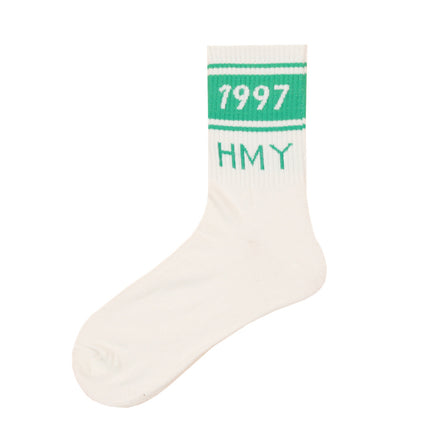 Street style cotton mid-tube socks 22 spring men's fashion brand stockings personality European and American women's pile socks sports skateboard socks