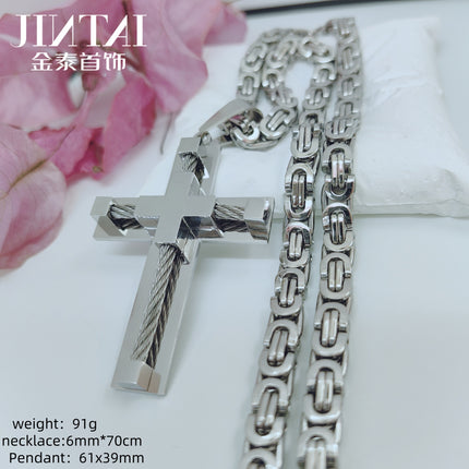 Factory direct Amazon AliExpress European and American fashion personality stainless steel men's pendant jewelry wholesale