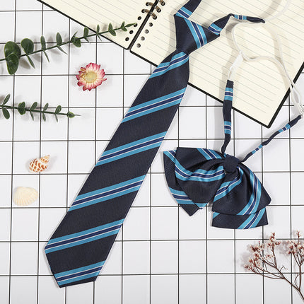 Japanese Plaid JK Tie Tie Set Women's College Style Graduation Photo Free Accessories Korean Style Bow Mariners Suit