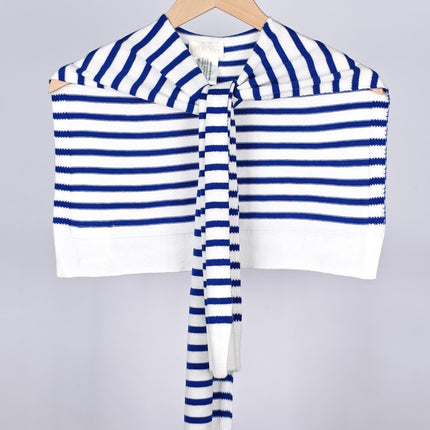 Korean Style New Striped Knitted Shawl for Women, Suitable for Spring and Autumn, Air-Conditioned Rooms, Office, Versatile and Fashionable Shoulder Scarf