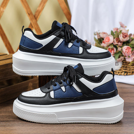 Korean-style Trendy New Thick-soled Fashionable Board Shoes Lace-up Casual sneaker Soft-soled Comfortable Outdoor Couple's Trendy Shoes