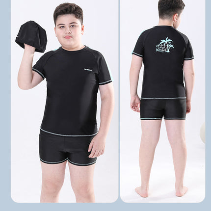 Cross-border Swimwear Children's Swimwear Foreign Trade Big Boys Split Swimwear Plus Fat Loose Quick-drying Fat Children