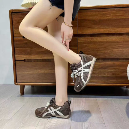 Genuine Leather German Training Shoes for Women 2025 New Model, Height-Increasing, Lightweight, Versatile Retro Running Sneakers