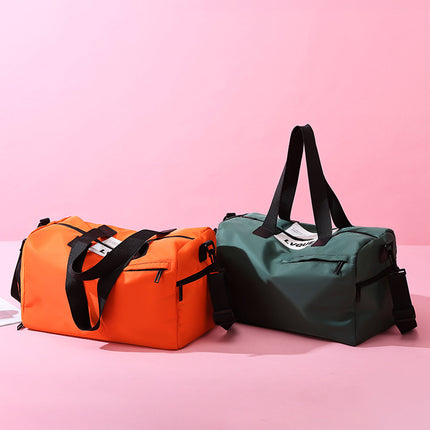 Dry and Wet Separate Gym Bag Women's New Independent Shoe Storm Yoga Sports Bag Oxford Cloth Luggage Storage Bag Printed logo