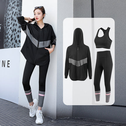 Sports Suit Women's New Large Size Loose Slimming Gym Morning Run Quick Dry Internet Popular Professional Long Sleeve Yoga Suit