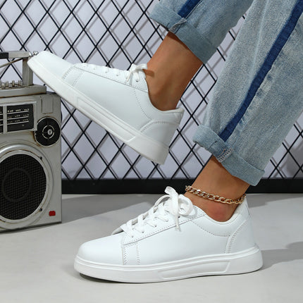 Jinjiang shoes Korean fashion thick-soled skateboard shoes for lovers casual flat-soled sneaker soft-soled comfortable white shoes for women