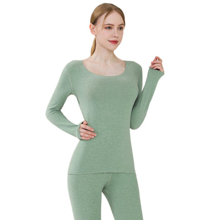 2025 New Cashmere Silk Underwear for Women, Double-Sided Brushed Fleece-Lined Thermal Tops and Pants Set for Men, Seamless Wholesale