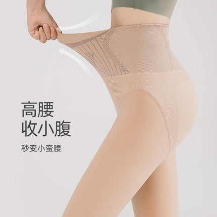 Shuiguang socks light leg artifact female flower fairy high waist hip leggings spring and autumn pantyhose winter fleece-lined black stockings