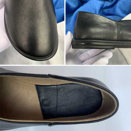 Row-style Cowhide Slip-on Muller Shoes Fur Loafers Women's 2025 Spring New Genuine Leather Flat Single-layer Shoes