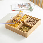 [thickened and mildew-proof] square dried fruit plate with lid