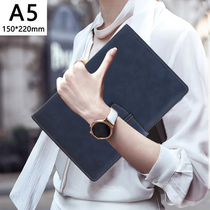 High-Looking A5 Notebook Imitation Leather Hand Ledger Thickeneded Conference B5 Simple Business Notepad Custom Logo